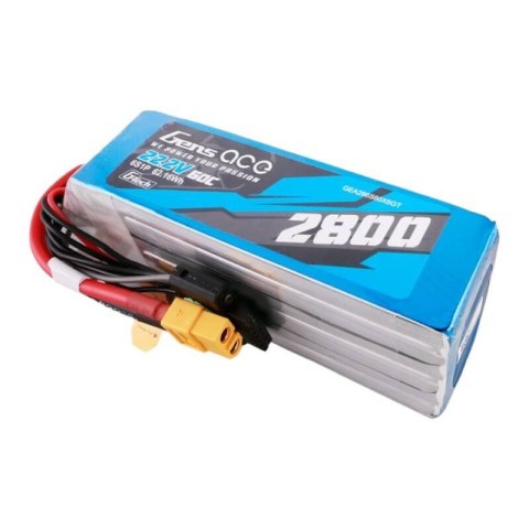 Akumulator Gens ace G-Tech 2800mAh 22.2V 60C 6S1P Lipo z konektorem XT60 plug Gens ace Akumulator Gens ace G-Tech 2800mAh 22.2V 60C 6S1P Lipo z konektorem XT60 plug Gens ace