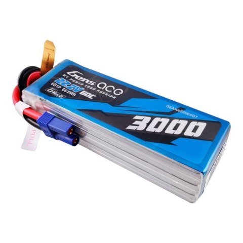 Akumulator Gens ace G-Tech 3000mAh 22.2V 60C 6S1P Lipo z konektorem EC5 plug Gens ace Akumulator Gens ace G-Tech 3000mAh 22.2V 60C 6S1P Lipo z konektorem EC5 plug Gens ace