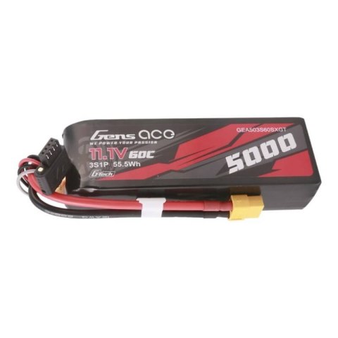 Akumulator Gens ace G-Tech 5000mAh 11.1V 60C 3S1P Lipo z konektorem XT60 Plug Gens ace Akumulator Gens ace G-Tech 5000mAh 11.1V 60C 3S1P Lipo z konektorem XT60 Plug Gens ace
