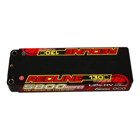 Akumulator Gens ace Redline Series 5800mAh 7.6V 130C 2S1P HardCase 56# HV Ultra LCG LiPo Gens ace Akumulator Gens ace Redline Series 5800mAh 7.6V 130C 2S1P HardCase 56# HV Ultra LCG LiPo Gens ace