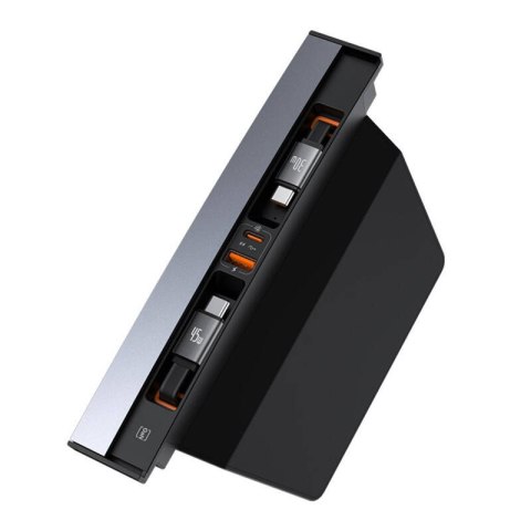 Hub Baseus T-Space z kablem USB-C do USB-C dla Tesla (czarny) Baseus Hub Baseus T-Space z kablem USB-C do USB-C dla Tesla (czarny) Baseus