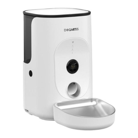 Inteligentny dozownik karmy z kamerą Dogness F15 WiFi 4L z miską ze stali nierdzewnej (biały) Dogness Inteligentny dozownik karmy z kamerą Dogness F15 WiFi 4L z miską ze stali nierdzewnej (biały) Dogness