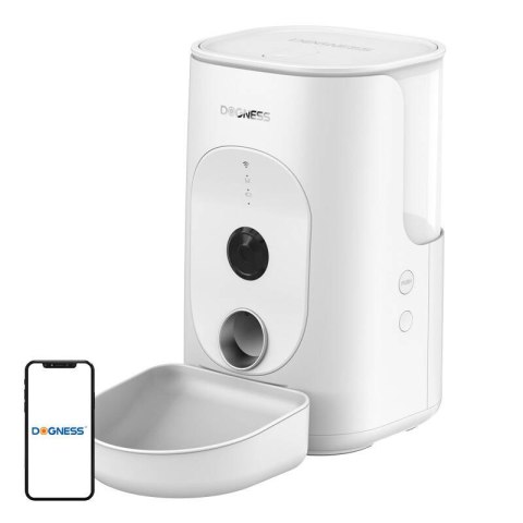 Inteligentny dozownik karmy z kamerą Dogness F15 WiFi 4L zmiską z tworzywa (biały) Dogness Inteligentny dozownik karmy z kamerą Dogness F15 WiFi 4L zmiską z tworzywa (biały) Dogness