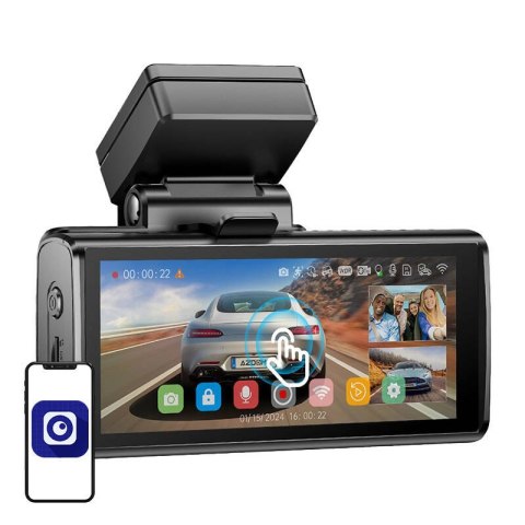 Kamera przednia 4K, tylna 1080p i wewnętrzna 1080p Azdome M580, WiFi 5GHz, GPS, G-Sensor + karta pamięci 64GB Azdome Kamera przednia 4K, tylna 1080p i wewnętrzna 1080p Azdome M580, WiFi 5GHz, GPS, G-Sensor + karta pamięci 64GB Azdome