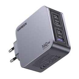 Ładowarka sieciowa Ugreen Nexode Pro 160W, GaN, USB + 3x USB-C (szara) UGREEN
