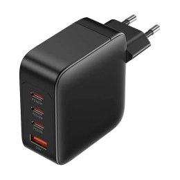 Ładowarka sieciowa, Vention, FEIB0-EU, 3xUSB-C, USB- A, 140W/140W/30W/18W, GaN (czarna) Vention