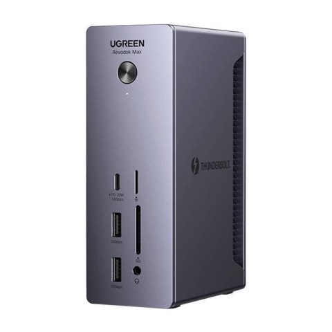 Stacja dokująca Ugreen U710, 2x Thunderbolt 4, DisplayPort 8K 30Hz, 4x USB, USB-C, RJ45, SD/TF, AUX, PD 90W (szara) UGREEN Stacja dokująca Ugreen U710, 2x Thunderbolt 4, DisplayPort 8K 30Hz, 4x USB, USB-C, RJ45, SD/TF, AUX, PD 90W (szara) UGREEN