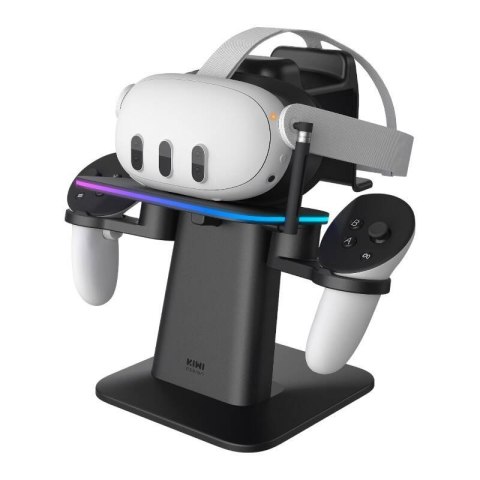 Stacja ładująca RGB Kiwi Design QC03 do Meta Quest 3/Quest 2/Quest PRO czarna KiwiDesign Stacja ładująca RGB Kiwi Design QC03 do Meta Quest 3/Quest 2/Quest PRO czarna KiwiDesign
