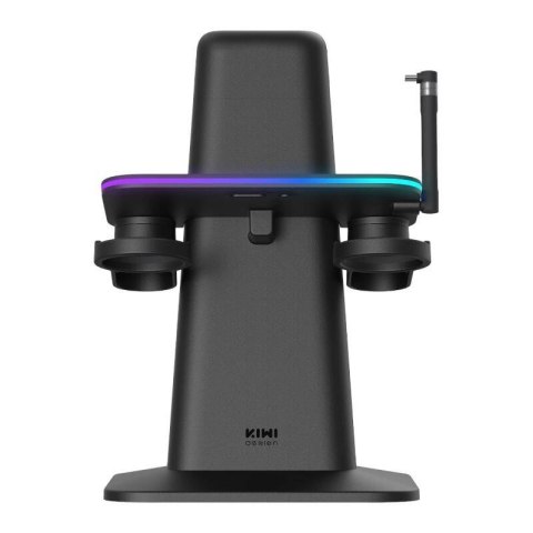 Stacja ładująca RGB Kiwi Design QC03 do Meta Quest 3/Quest 2/Quest PRO czarna KiwiDesign Stacja ładująca RGB Kiwi Design QC03 do Meta Quest 3/Quest 2/Quest PRO czarna KiwiDesign