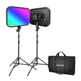 Zestaw studyjny Neewer RGB168 RGB LED, dwie lampy 60W 2500-8500K + statywy Neewer