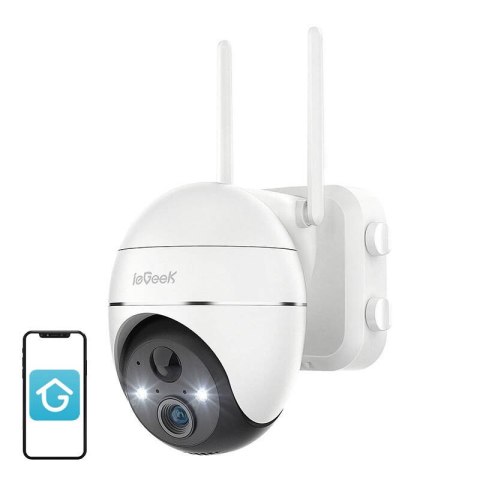 Bezprzewodowa kamera zewnętrzna WiFi 3MP ieGeek ZS-GX1S biała 5200mAh IeGeek