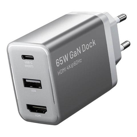 Ładowarka sieciowa Vention FJAH0-EU USB(C+A)+HDMI GaN (60W/5W/4K@60Hz) (szara) Vention Ładowarka sieciowa Vention FJAH0-EU USB(C+A)+HDMI GaN (60W/5W/4K@60Hz) (szara) Vention