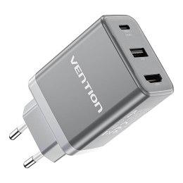 Ładowarka sieciowa Vention FJAH0-EU USB(C+A)+HDMI GaN (60W/5W/4K@60Hz) (szara) Vention