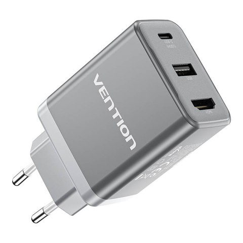 Ładowarka sieciowa Vention FJAH0-EU USB(C+A)+HDMI GaN (60W/5W/4K@60Hz) (szara) Vention Ładowarka sieciowa Vention FJAH0-EU USB(C+A)+HDMI GaN (60W/5W/4K@60Hz) (szara) Vention