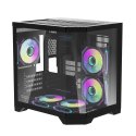 Obudowa komputerowa Darflash FT350 + 5 wentylatory aRGB (czarny) Darkflash