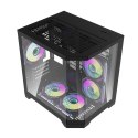 Obudowa komputerowa Darflash FT350 + 5 wentylatory aRGB (czarny) Darkflash