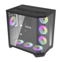 Obudowa komputerowa Darflash FT418 PRO + 7 wentylatory aRGB (czarny) Darkflash