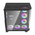 Obudowa komputerowa Darflash FT418 PRO + 7 wentylatory aRGB (czarny) Darkflash