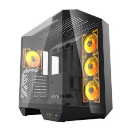 Obudowa komputerowa Darkflash DY470 (czarna) + 4 wentylatory Darkflash