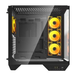 Obudowa komputerowa Darkflash DY470 (czarna) + 4 wentylatory Darkflash
