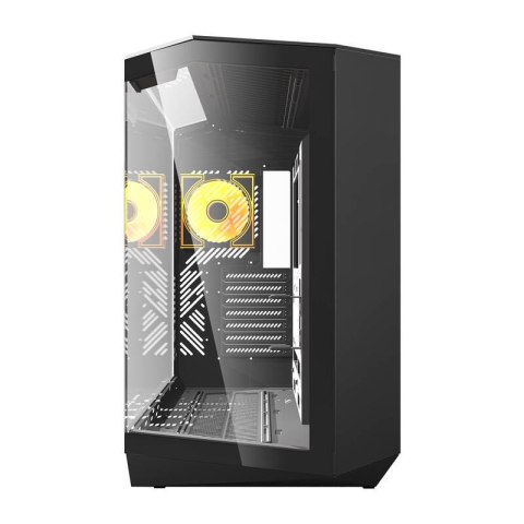 Obudowa komputerowa Darkflash DY470 (czarna) + 4 wentylatory Darkflash Obudowa komputerowa Darkflash DY470 (czarna) + 4 wentylatory Darkflash