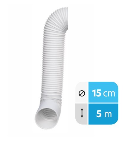 Rura do klimatyzatora przenośnego lewoskrętna (fi15cm) - 5m Rura do klimatyzatora przenośnego lewoskrętna (fi15cm) - 5m
