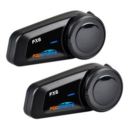 Interkom motocyklowy Fodsports FX6 dwupak (czarny) Fodsports