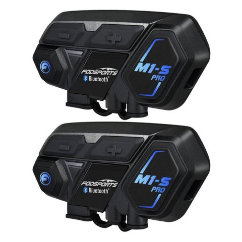 Interkom motocyklowy Fodsports M1-S Pro dwupak (czarny) Fodsports Interkom motocyklowy Fodsports M1-S Pro dwupak (czarny) Fodsports