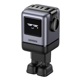 Ładowarka sieciowa Ugreen Nexode RG (Robot GaN), 3x USB-C + USB, 100W (czarna) UGREEN