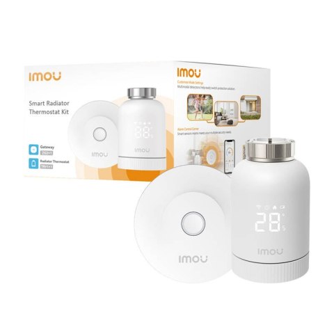 Zestaw głowica termostatyczna ZigBee IMOU KIT-TRV1-EU-2 z 6 adapterami i bramką IMOU Zestaw głowica termostatyczna ZigBee IMOU KIT-TRV1-EU-2 z 6 adapterami i bramką IMOU