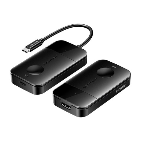 Bezprzewodowy transmiter / odbiornik Vention USB-C do HDMI 0.15m (czarny) Vention Bezprzewodowy transmiter / odbiornik Vention USB-C do HDMI 0.15m (czarny) Vention