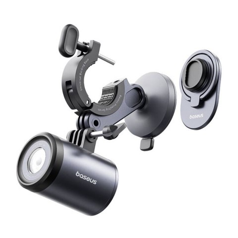 Uchwyt rowerowy Baseus PrimeTrip 2 w 1, uchwyt na telefon + latarka (czarny) Baseus Uchwyt rowerowy Baseus PrimeTrip 2 w 1, uchwyt na telefon + latarka (czarny) Baseus