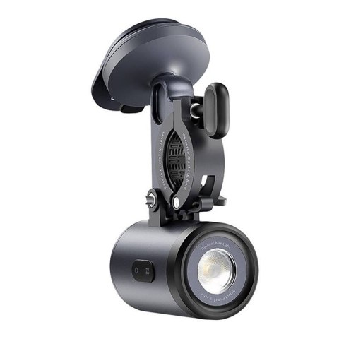 Uchwyt rowerowy Baseus PrimeTrip 2 w 1, uchwyt na telefon + latarka (czarny) Baseus Uchwyt rowerowy Baseus PrimeTrip 2 w 1, uchwyt na telefon + latarka (czarny) Baseus