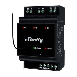 3-kanałowy przekaźnik na szynę DIN Shelly Qubino Wave Pro 3 Z-Wave Shelly