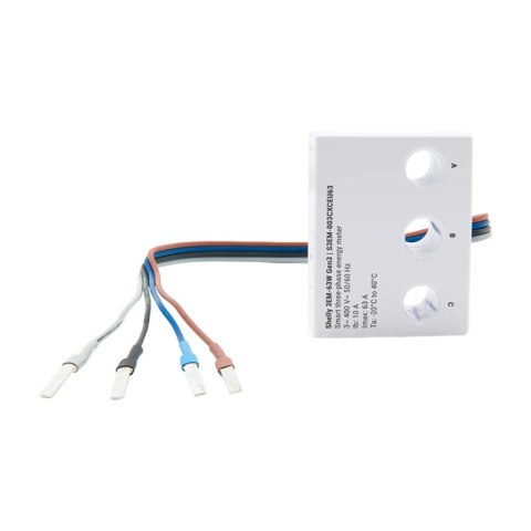 Miernik energii 1/3-kanałowy WiFi Shelly 3EM-63W Gen3 (model przewodowy) Shelly Miernik energii 1/3-kanałowy WiFi Shelly 3EM-63W Gen3 (model przewodowy) Shelly