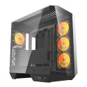 Obudowa komputerowa Darkflash DY470 (czarna) + 4 wentylatory + uchwyt GPU Darkflash