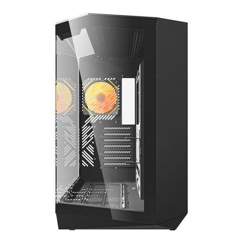 Obudowa komputerowa Darkflash DY470 (czarna) + 4 wentylatory + uchwyt GPU Darkflash Obudowa komputerowa Darkflash DY470 (czarna) + 4 wentylatory + uchwyt GPU Darkflash