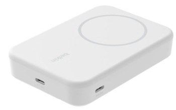 Belkin BoostCharge Pro Powerbank bezprzewodowy 10000 mah, 15w, Qi2, MagSafe, biały Belkin BoostCharge Pro Powerbank bezprzewodowy 10000 mah, 15w, Qi2, MagSafe, biały