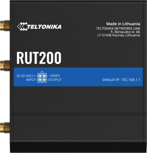 Teltonika RUT200 router przemysłowy 4G / LTE (RUT200000000) Teltonika RUT200 router przemysłowy 4G / LTE (RUT200000000)