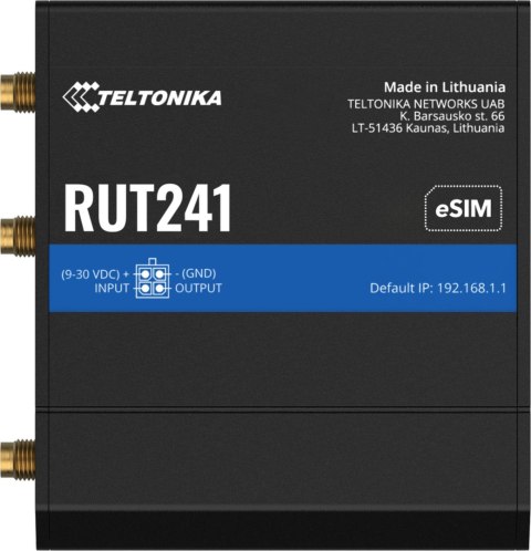 Teltonika RUT241 router przemysłowy 4G / LTE (RUT241010000) Teltonika RUT241 router przemysłowy 4G / LTE (RUT241010000)