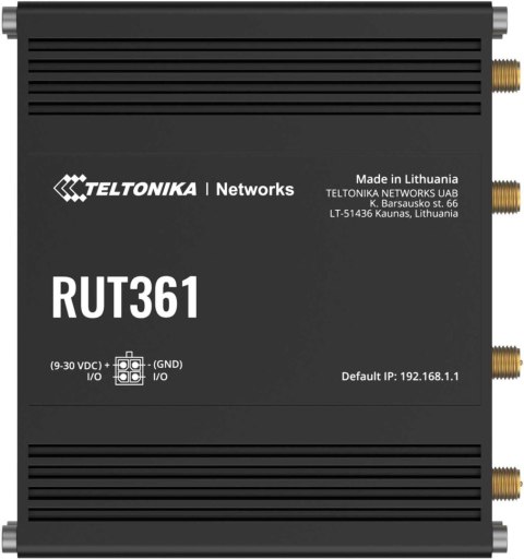 Teltonika RUT361 router przemysłowy 4G / LTE (RUT361100000) Teltonika RUT361 router przemysłowy 4G / LTE (RUT361100000)