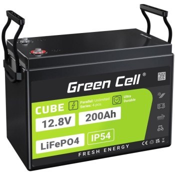 GREEN CELL AKUMULATOR LIFEPO4 CUBE 200AH 12V/12.8V 2560WH LFPGC12V200AH GREEN CELL AKUMULATOR LIFEPO4 CUBE 200AH 12V/12.8V 2560WH LFPGC12V200AH