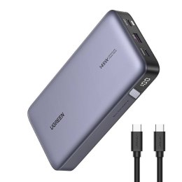 Powerbank 25000mAh Ugreen PB205, USB + 2x USB-C, 145W PD (szary) UGREEN