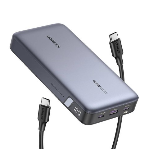 Powerbank 25000mAh Ugreen PB205, USB + 2x USB-C, 145W PD (szary) UGREEN Powerbank 25000mAh Ugreen PB205, USB + 2x USB-C, 145W PD (szary) UGREEN