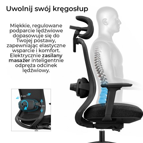 Fotel biurowy ergonomiczny ANGEL fizjO z funkcją masażu Fotel biurowy ergonomiczny ANGEL fizjO z funkcją masażu