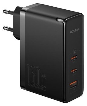 Baseus GaN5 Pro 2xUSB-C + USB, 160W (czarna) Baseus GaN5 Pro 2xUSB-C + USB, 160W (czarna)