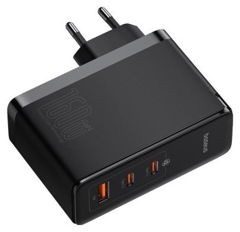 Baseus GaN5 Pro 2xUSB-C + USB, 160W (czarna) Baseus GaN5 Pro 2xUSB-C + USB, 160W (czarna)