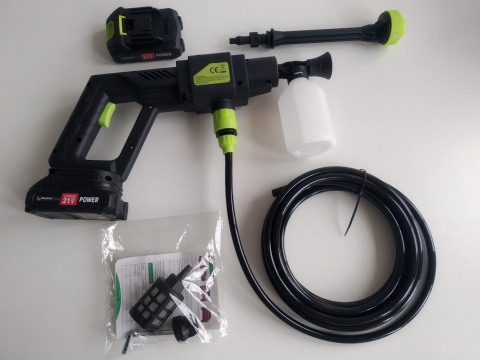 Myjka Ciśnieniowa Akumulatorowa Bezprzewodowa 2 x Aku 21V 30 Bar 300W Myjka Ciśnieniowa Akumulatorowa Bezprzewodowa 2 x Aku 21V 30 Bar 300W