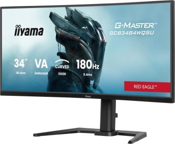 Iiyama G-Master GCB3484WQSU-B1 Red Eagle - 180Hz | UWQHD | 34'' | VA | 0,4ms Iiyama G-Master GCB3484WQSU-B1 Red Eagle - 180Hz | UWQHD | 34'' | VA | 0,4ms