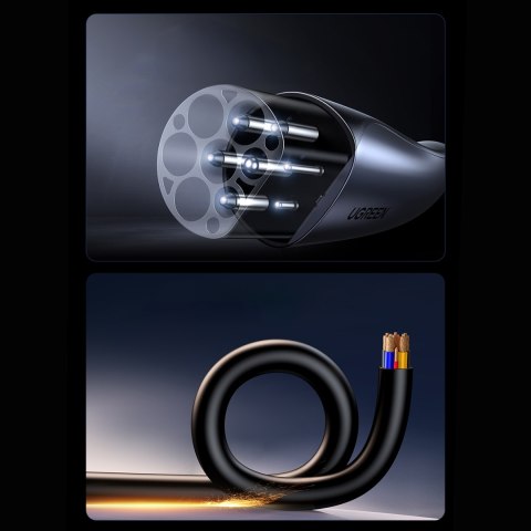 Kabel przewód CCS2 do ładowania samochodu elektrycznego 480V 32A 22kW 5m - czarny Kabel przewód CCS2 do ładowania samochodu elektrycznego 480V 32A 22kW 5m - czarny